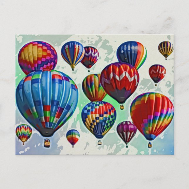 Heißluftballons Postkarte (Vorderseite)