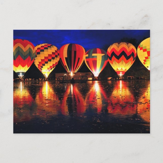 Heißluftballons Postkarte (Vorderseite)