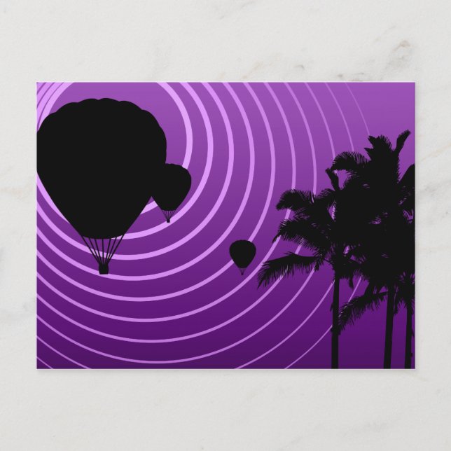 Heißluftballons Postkarte (Vorderseite)