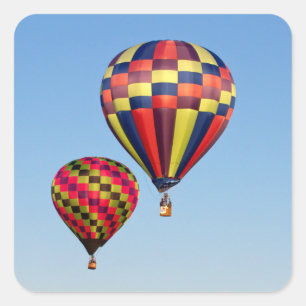 Heißluftballons Quadratischer Aufkleber