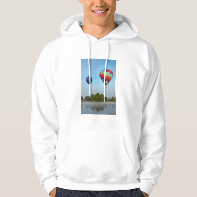 Heißluftballons über dem See, NZ Hoodie (Vorderseite)