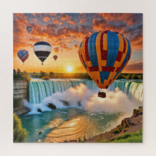 Heißluftballons über den Niagarafällen Puzzle