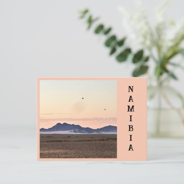 Heißluftballons über Sossusvlei Postkarte (Stehend Vorderseite)