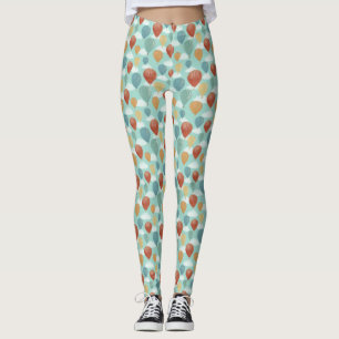 Heißluftballons und Gemusterte Weißwolken Leggings