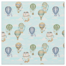 Heißluftballons Wolken Wasserfarbmuster