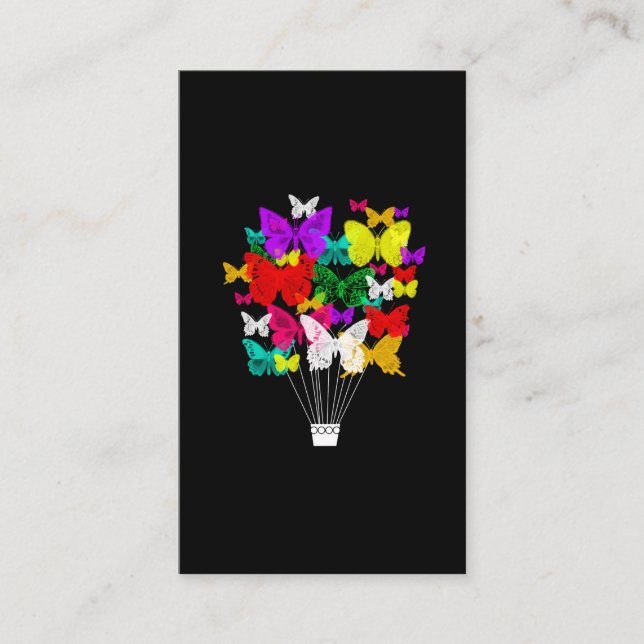 Heißluftballonschmetterlings-Wolkenhimmel Visitenkarte