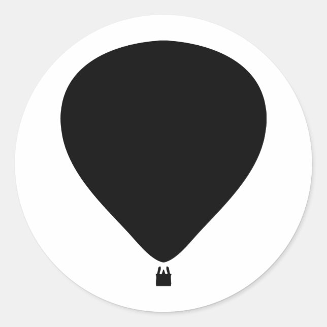 Heißluftballonsymbol Runder Aufkleber (Vorderseite)