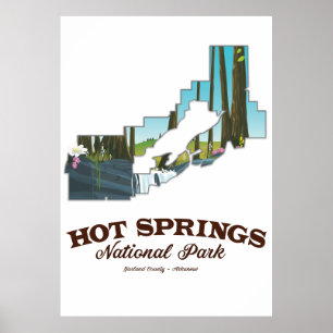 Heißquellen-Nationalpark, Garland County, Arkansas Poster