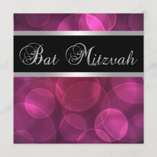 Heißrosa Bar Mitzwa Einladung
