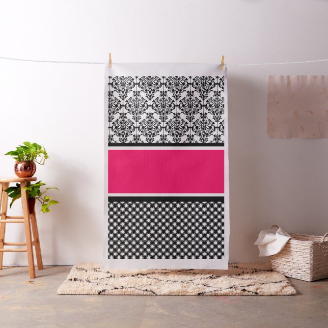 heißrosa Damaststoff Stoff (Beispiel)