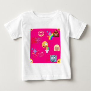 heißrosa Emoji Baby T-shirt