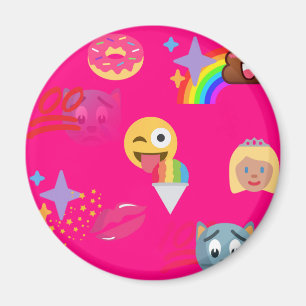 heißrosa Emoji Magnet