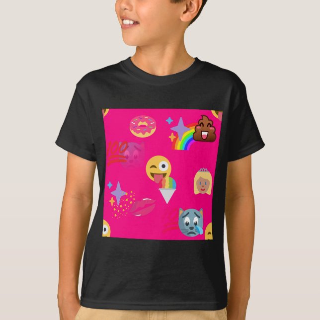 heißrosa Emoji T-Shirt (Vorderseite)