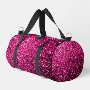 Heißrosa falsche Glitterfunken Duffle Bag