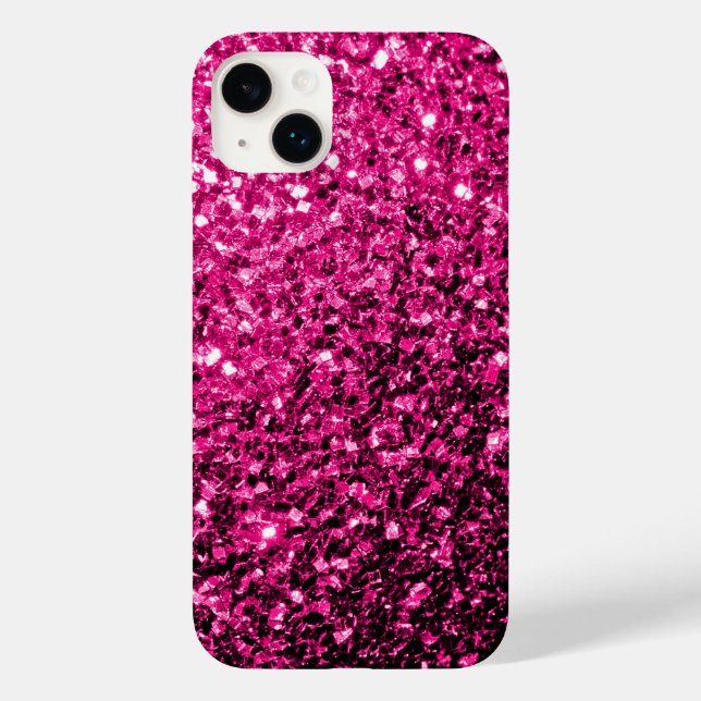 Heißrosa falscher Glitter funkelt Case-Mate iPhone Hülle (Rückseite)