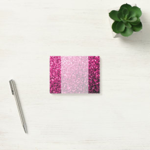 Heißrosa falscher Glitterfunkel Post-it Klebezettel