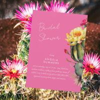 Heißrosa farbenfrohe Kaktus-Junggesellinnenabschie
