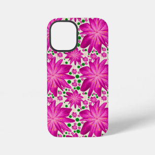 Heißrosa florales nahtloses Muster iPhone 12 Mini Hülle