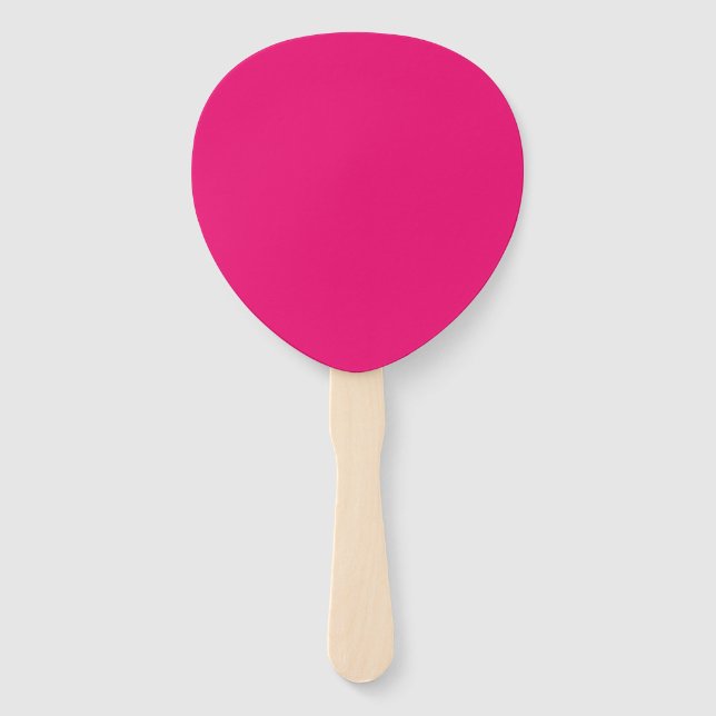 Heißrosa Fuchsien-Paddel-Handfächer Fächer (Vorderseite)