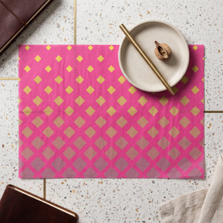 Heißrosa Gold Geometrischer Ombre Boutique Favor Seidenpapier