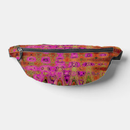 Heißrosa Groovy Abstrakte Retro Atomwellen Bauchtasche
