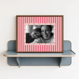 Heißrosa-Herz-Fotoposter - Individuelles Geschenk Poster