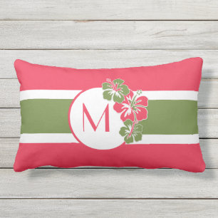 Heissrosa Hisbiskus Hawaiian Komm herein, sitz, Er Lendenkissen