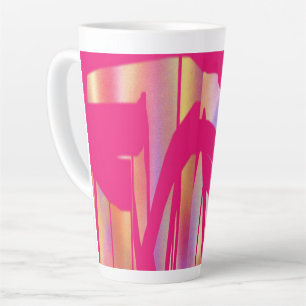 Heißrosa Kunst-Latte-Tasse Milchtasse