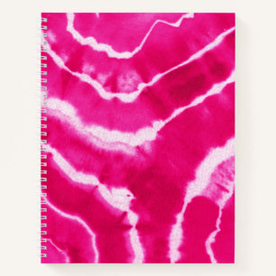 Heißrosa Magenta Fuchsia Cool Tie Dye Wasserfarbe Notizbuch