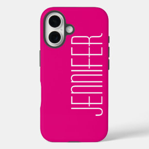 Heißrosa oder WÄHLEN SIE IHRE FARBE, Minimalistisc iPhone 16 Hülle
