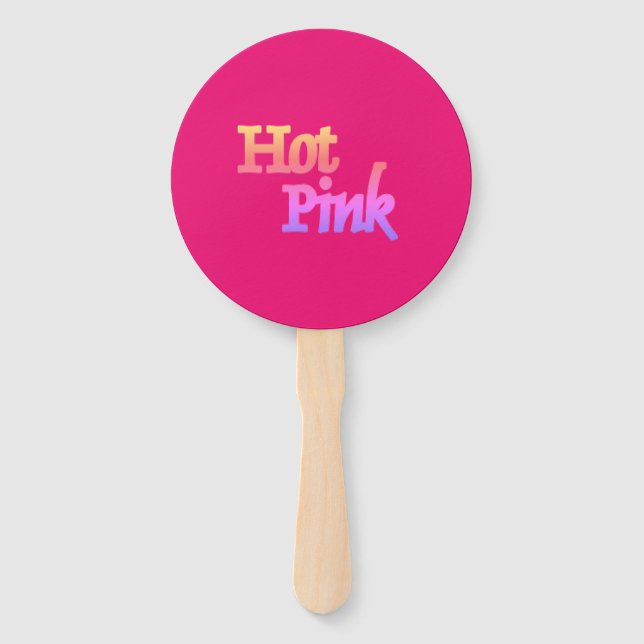 Heißrosa runde Handfächer (Vorderseite)