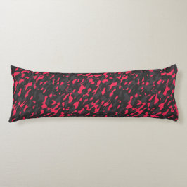 Heißrosa Schwarz Lila Camouflage Abstract Seitenschläferkissen