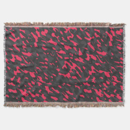 Heißrosa Schwarz Lila Camouflage Abstrakt Decke