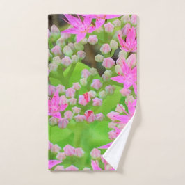 Heissrosa Sukkulentes Sedum mit fleshy-grünen Blät Handtuch
