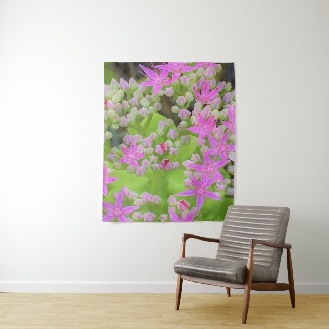 Heissrosa Sukkulentes Sedum mit fleshy-grünen Blät Wandteppich (Beispiel)