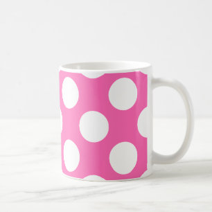 Heißrosa Tupfen Kaffeetasse