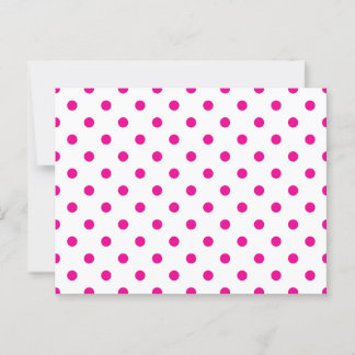 Heißrosa Tupfen Postkarte