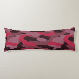 Heißrosa und Burgunder Camouflage Seitenschläferkissen