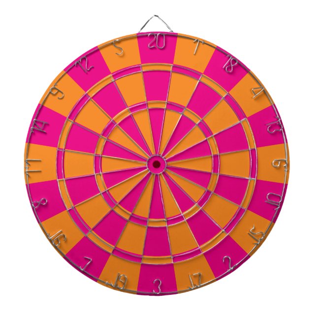 Heißrosa und Orange Dartscheibe (vorne)
