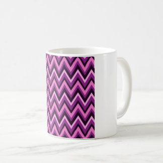 Heißrosa und schwarzes Chevron – Elektrisches Zick Kaffeetasse