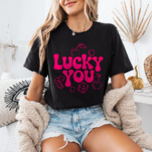 Heißrosa y2k Kirschen und Würfel Trendiges 'Lucky