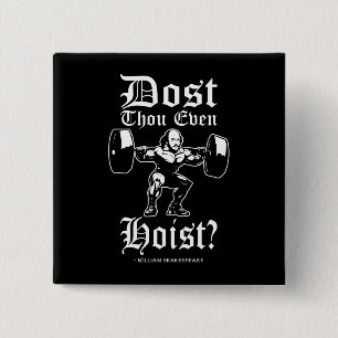 Heißt du überhaupt? - Funny Novelty Shakespeare Button
