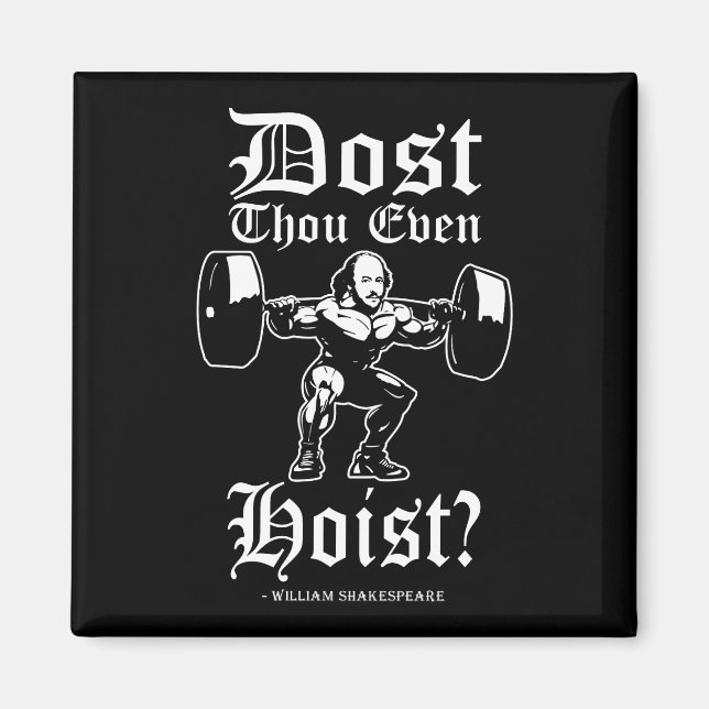 Heißt du überhaupt? - Funny Novelty Shakespeare Magnet (Vorne)