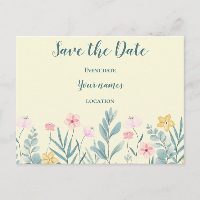 Heitere floral  postkarte (Vorderseite)
