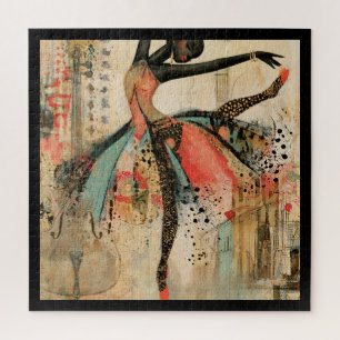 Heitere Geigenmusik Spitze Ballerina Puzzle