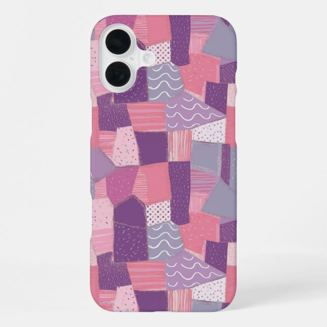 Heitere Patchwork-Harmonie iPhone Hülle (Rückseite)