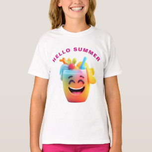 Heiteres Glas Saft mit Garnitur T-Shirt