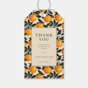 Heiteres Orange Zitrone Geschenkanhänger