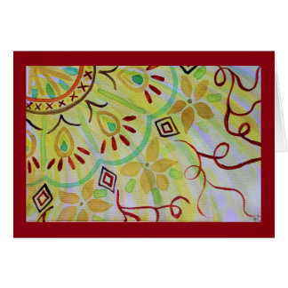 Heitre, gelbe, grüne und braune, BlumenMandala