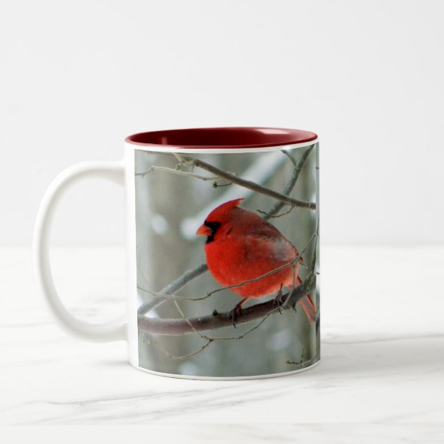 Heitre rote Kardinals-Tasse Zweifarbige Tasse (Links)
